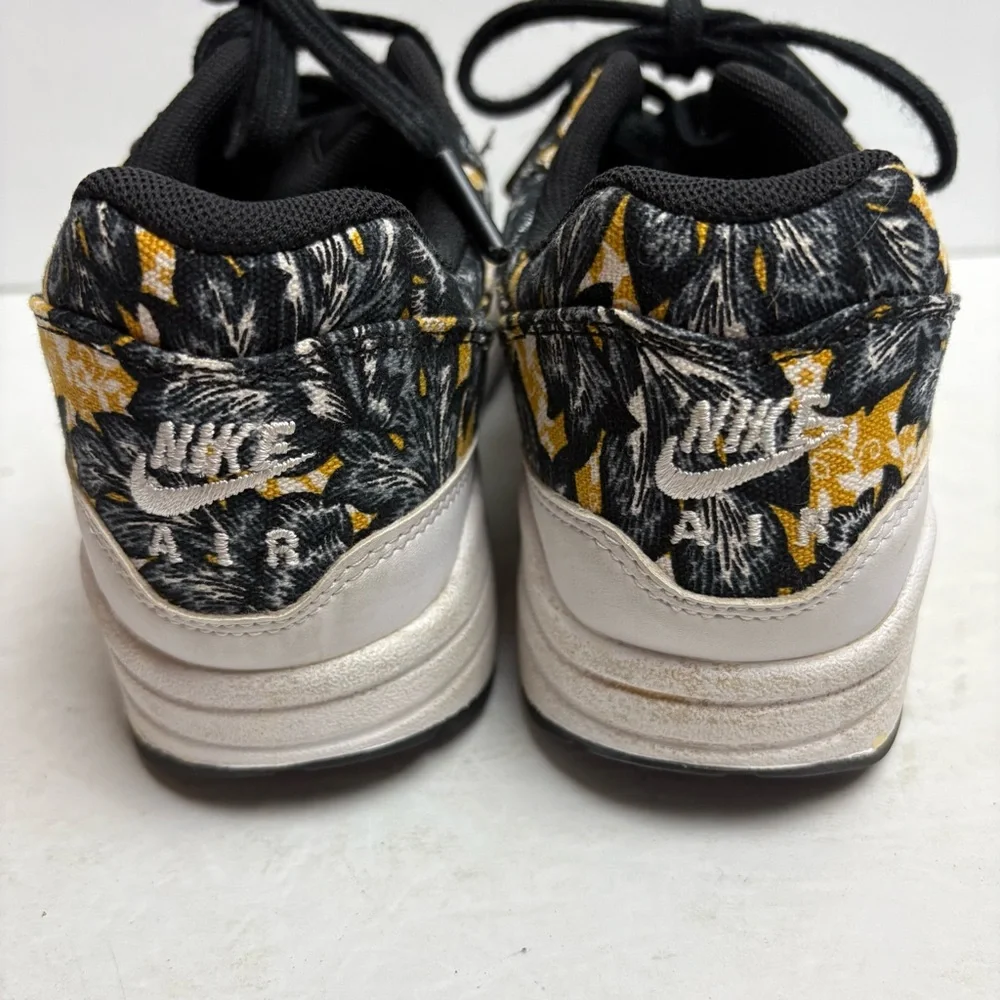Nike Women’s AIR MAX 1 QS 'Floral' - 633737-100 Black Yellow Size 6.5 Tropical - Picture 7 of 12